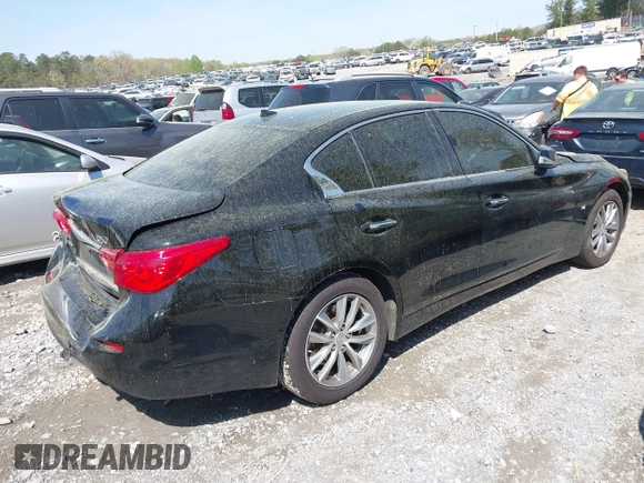 2014 Infiniti Q50 Sport with VIN JN1BV7ARXEM693887, listed as a IAAI auction lot 41916223 with 149,084 mi miles and . Bid and sale history available at carsss.com. Image 4.