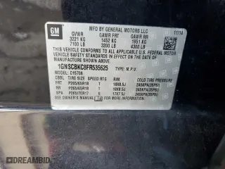 2015 Chevrolet Tahoe LT with VIN 1GNSCBKC8FR535625, listed as a Copart auction lot 48924905 with 123,334 mi miles and Salvage Title. Bid and sale history available at carsss.com. Image 13.