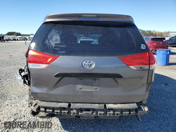2011 Toyota Sienna with VIN 5TDZK3DC8BS120314, listed as a Copart auction lot 81939964 with 162,385 mi miles and Salvage Title. Bid and sale history available at carsss.com. Image 6.