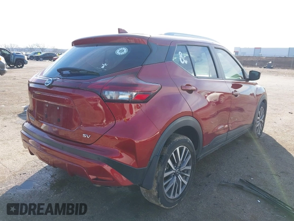 2021 Nissan Kicks SV with VIN 3N1CP5CV4ML529413, listed as a IAAI auction lot 41341916 with 55,118 mi miles. Bid and sale history available at carsss.com. Image 4.