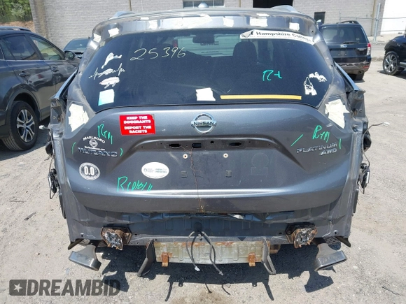 2015 Nissan Murano SL z VIN 5N1AZ2MH2FN202285, wystawiony jako IAAI lot #42229071 z przebiegiem 124 211 mil mil oraz . Historia ofert i sprzedaży dostępna na DreamBid. Obrazek 17.