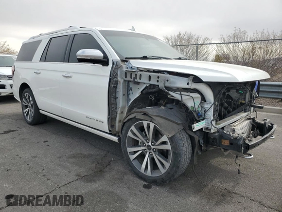 2020 Ford Expedition Max Platinum with VIN 1FMJK1MT5LEA06551, listed as a Copart auction lot 42459445 with 99,637 mi miles and Salvage title. Bid and sale history available at DreamBid. Image 4.