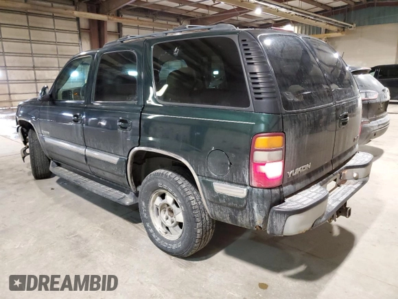 2001 GMC Yukon SLT with VIN 1GKEK13T61J193671, listed as a Copart auction lot 43572535 with 212,529 mi miles and Salvage Title. Bid and sale history available at carsss.com. Image 2.
