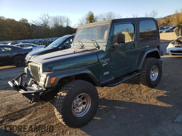 1999 Jeep Wrangler Sport with VIN 1J4FY19S5XP482053, listed as a Copart auction lot 75925774 with 112,503 mi miles and Salvage Title. Bid and sale history available at carsss.com. Image 1.