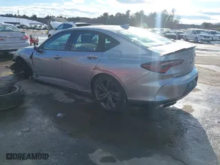 2021 Acura TLX w/A-Spec Package with VIN 19UUB6F5XMA012031, listed as a IAAI auction lot 41589121 with 44,471 mi miles. Bid and sale history available at carsss.com. Image 3.