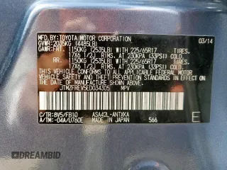 2014 Toyota RAV4 LE с VIN JTMZFREV5ED034305, выставлен на аукционе Copart как лот 61280595 с пробегом 144 563 миль миль и Списание • Salvage title. История ставок и продаж доступна на DreamBid. Изображение 13.