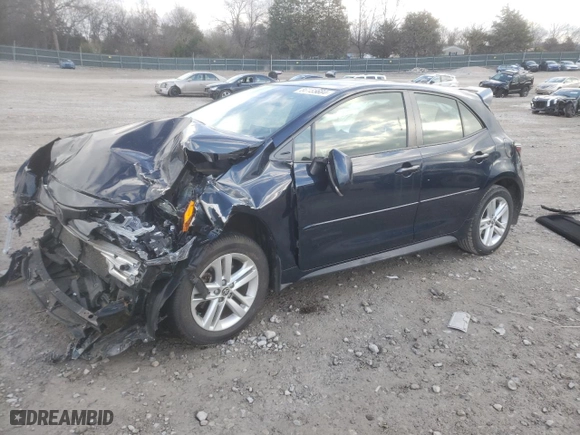 2020 Toyota Corolla Hatchback SE with VIN JTNB4RBE0L3088430, listed as a Copart auction lot 86155684 with 0 mi miles and Salvage Title. Bid and sale history available at carsss.com. Image 1.