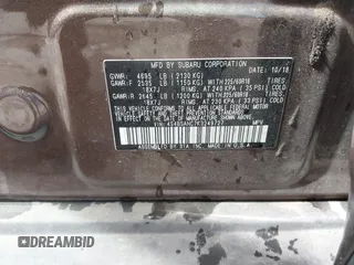 2019 Subaru Outback Limited with VIN 4S4BSANC7K3249727, listed as a IAAI auction lot 41820408 with 75,390 mi miles and . Bid and sale history available at DreamBid. Image 9.