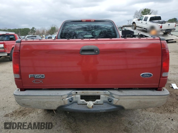 2002 Ford F-150 XL with VIN 1FTRF17292NB56837, listed as a Copart auction lot 43421545 with 0 mi miles and Salvage Title. Bid and sale history available at carsss.com. Image 6.