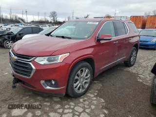 2018 Chevrolet Traverse Premier with VIN 1GNERKKW8JJ263087, listed as a Copart auction lot 87132624 with 127,199 mi miles and Salvage Title. Bid and sale history available at carsss.com. Image 1.