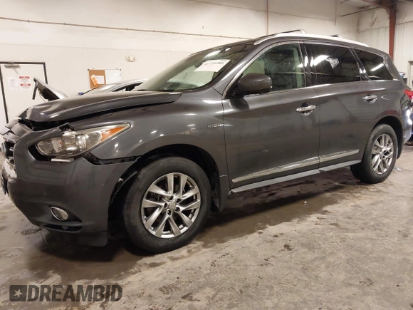 2014 Infiniti QX60 Hybrid with VIN 5N1CL0MM4EC515327, listed as a IAAI auction lot 41720289 with 126,025 mi miles and . Bid and sale history available at DreamBid. Image 22.