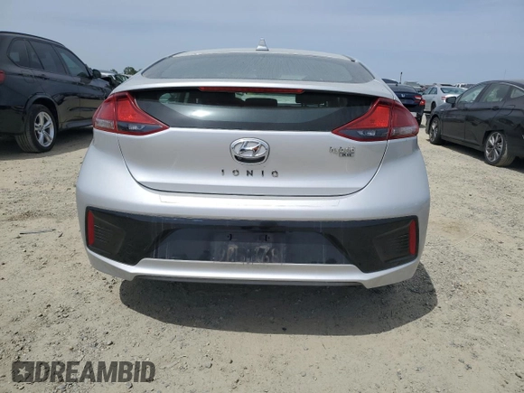 2017 Hyundai Ioniq Blue with VIN KMHC65LC6HU039285, listed as a Copart auction lot 54718645 with Not Provided miles and Clean Title. Bid and sale history available at DreamBid. Image 6.