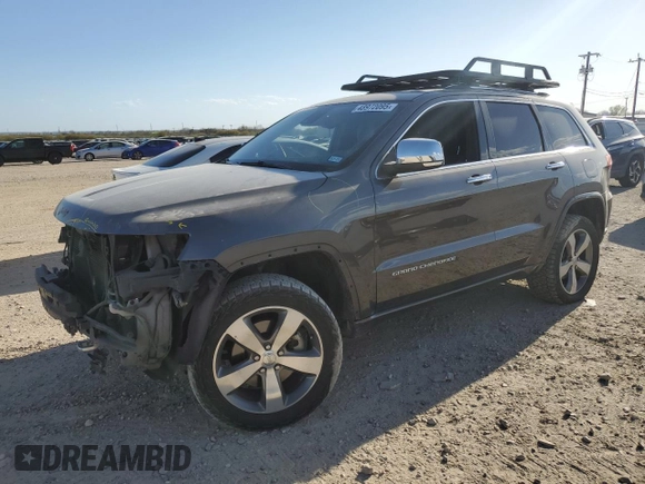 2015 Jeep Grand Cherokee Overland with VIN 1C4RJFCT2FC628727, listed as a Copart auction lot 48972095 with 155,435 mi miles and Salvage Title. Bid and sale history available at carsss.com. Image 1.