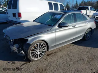 2015 Mercedes-Benz C-Class C 300 with VIN 55SWF4JB2FU076697, listed as a IAAI auction lot 41357468 with 107,027 mi miles. Bid and sale history available at carsss.com. Image 2.