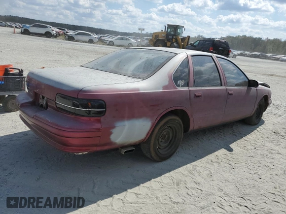 1995 Chevrolet Caprice z VIN 1G1BL52W7SR137278, wystawiony jako Copart lot #74446544 z przebiegiem Nie podano mil oraz Szkoda całkowita • Salvage title. Historia ofert i sprzedaży dostępna na DreamBid. Obrazek 3.