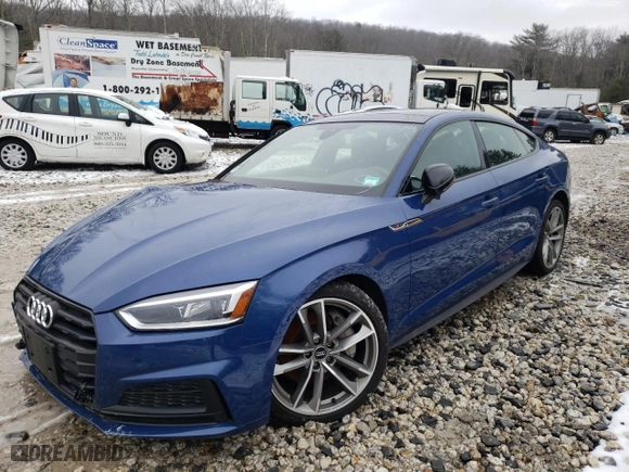2019 Audi A5 Sportback Premium Plus with VIN WAUENCF57KA016847, listed as a Copart auction lot 29793741 with 11,839 mi miles. Bid and sale history available at carsss.com. Image 2.
