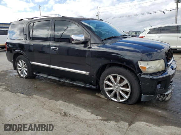 2009 Infiniti QX56 with VIN 5N3AA08DX9N901548, listed as a Copart auction lot 77952704 with 183,214 mi miles and Salvage Title. Bid and sale history available at carsss.com. Image 4.