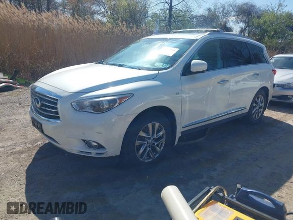 2015 Infiniti QX60 with VIN 5N1AL0MM0FC504172, listed as a IAAI auction lot 41977566 with 128,196 mi miles and . Bid and sale history available at DreamBid. Image 2.