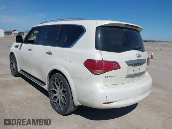 2011 Infiniti QX56 8-passenger z VIN JN8AZ2ND0B9700427, wystawiony jako IAAI lot #41787918 z przebiegiem 163 798 mil mil oraz . Historia ofert i sprzedaży dostępna na DreamBid. Obrazek 3.