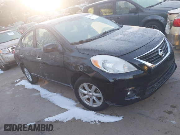 2012 Nissan Versa SV with VIN 3N1CN7AP1CL848451, listed as a IAAI auction lot 41390121 with 54,694 mi miles. Bid and sale history available at carsss.com. Image 1.