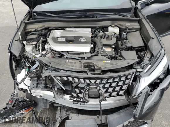 2021 Lexus UX 250h with VIN JTHX9JBH0M2045963, listed as a Copart auction lot 55474635 with 28,695 mi miles and Salvage title. Bid and sale history available at DreamBid. Image 12.