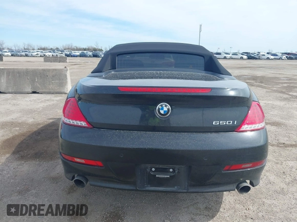2008 BMW 6 Series 650i with VIN WBAEB53558CX58072, listed as a IAAI auction lot 41686130 with 93,722 mi miles. Bid and sale history available at carsss.com. Image 16.
