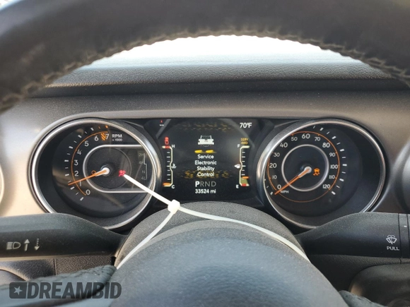 2021 Jeep Gladiator Willys with VIN 1C6HJTAG7ML582820, listed as a Copart auction lot 52418205 with 33,524 mi miles and Salvage Title. Bid and sale history available at carsss.com. Image 9.