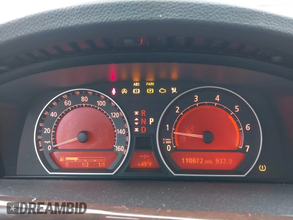 2008 BMW 7 Series 750i with VIN WBAHL83588DT12097, listed as a IAAI auction lot 41553816 with 110,672 mi miles and . Bid and sale history available at DreamBid. Image 7.