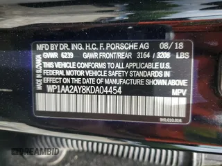 2019 Porsche Cayenne z VIN WP1AA2AY8KDA04454, wystawiony jako Copart lot #56534555 z przebiegiem 69 834 mil mil oraz Szkoda całkowita • Salvage title. Historia ofert i sprzedaży dostępna na DreamBid. Obrazek 13.