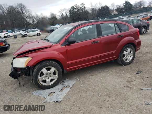 2007 Dodge Caliber SXT with VIN 1B3HB48B17D504667, listed as a Copart auction lot 43218045 with 213,195 mi miles and Clean Title. Bid and sale history available at DreamBid. Image 1.