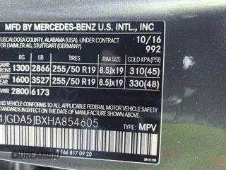 2017 Mercedes-Benz GLE 350 z VIN 4JGDA5JBXHA854605, wystawiony jako IAAI lot #41971263 z przebiegiem 163 475 mil mil oraz . Historia ofert i sprzedaży dostępna na DreamBid. Obrazek 9.