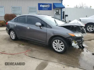 2012 Honda Civic EX with VIN 19XFB2F82CE026088, listed as a Copart auction lot 51081985 with Not Provided miles and Non Repairable. Bid and sale history available at DreamBid. Image 4.