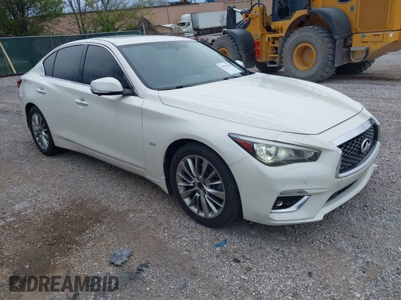 2020 Infiniti Q50 with VIN JN1EV7AR4LM250984, listed as a IAAI auction lot 41941918 with 76,086 mi miles and . Bid and sale history available at DreamBid. Image 1.