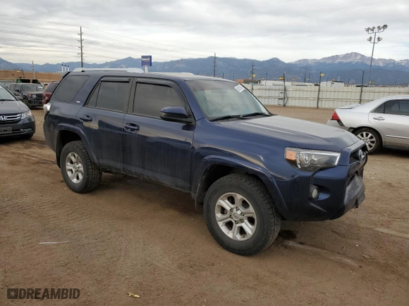 2017 Toyota 4Runner SR5 with VIN JTEBU5JR4H5413055, listed as a Copart auction lot 51081095 with 75,016 mi miles and Salvage Title. Bid and sale history available at carsss.com. Image 4.