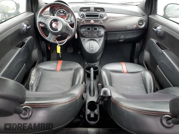 2015 FIAT 500e with VIN 3C3CFFGE6FT638320, listed as a Copart auction lot 66402495 with 74,257 mi miles and Clean title. Bid and sale history available at DreamBid. Image 8.
