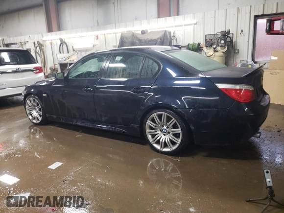2008 BMW 5 Series 550i with VIN WBANW53598CT53367, listed as a Copart auction lot 43763995 with 178,034 mi miles and Salvage Title. Bid and sale history available at carsss.com. Image 2.