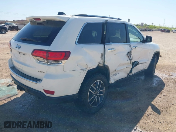 2020 Jeep Grand Cherokee Limited X with VIN 1C4RJFBG0LC417980, listed as a IAAI auction lot 41996543 with 58,281 mi miles and . Bid and sale history available at DreamBid. Image 4.