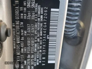 2014 Kia Sorento LX with VIN 5XYKT3A64EG472062, listed as a Copart auction lot 78656314 with 180,708 mi miles and Salvage Title. Bid and sale history available at DreamBid. Image 13.