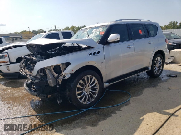2016 Infiniti QX80 with VIN JN8AZ2NF8G9611780, listed as a Copart auction lot 69454704 with 0 mi miles and Non Repairable. Bid and sale history available at carsss.com. Image 1.