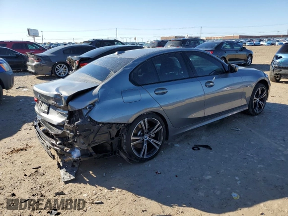 2023 BMW 3 Series 330e xDrive with VIN 3MW39FS07P8D00974, listed as a Copart auction lot 84912304 with 18,879 mi miles and Salvage Title. Bid and sale history available at carsss.com. Image 3.