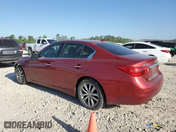 2015 Infiniti Q50 Premium with VIN JN1BV7AP1FM356654, listed as a Copart auction lot 51556495 with 136,867 mi miles and Salvage Title. Bid and sale history available at carsss.com. Image 2.