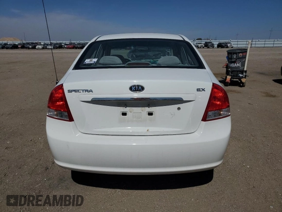 2007 Kia Spectra EX with VIN KNAFE121775460533, listed as a Copart auction lot 50873075 with 116,433 mi miles and Salvage Title. Bid and sale history available at carsss.com. Image 6.