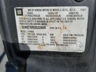 2002 Chevrolet Suburban LT with VIN 3GNEC16T62G229826, listed as a Copart auction lot 76776004 with 285,702 mi miles and Salvage Title. Bid and sale history available at carsss.com. Image 13.