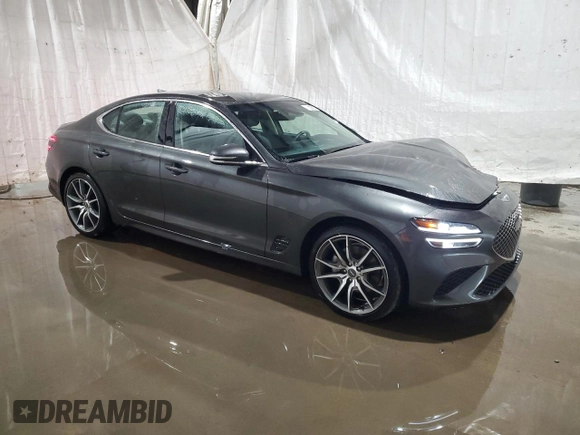 2023 Genesis G70 2.0T with VIN KMTG34TA1PU131167, listed as a Copart auction lot 80670154 with 27,980 mi miles and Clean Title. Bid and sale history available at DreamBid. Image 4.