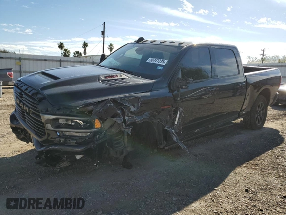2023 Ram 2500 Laramie with VIN 3C6UR5FL5PG529477, listed as a Copart auction lot 88447235 with 48,072 mi miles and Salvage Title. Bid and sale history available at carsss.com. Image 1.