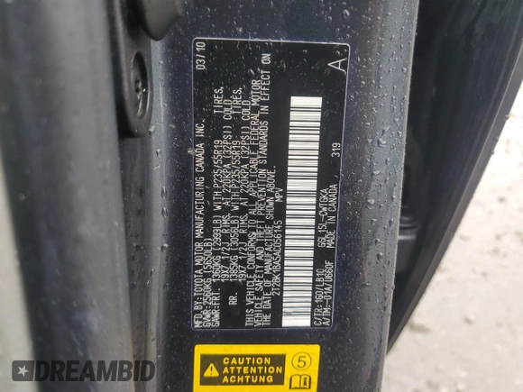 2010 Lexus RX 350 with VIN 2T2BK1BA5AC056145, listed as a Copart auction lot 64415765 with 318,307 mi miles and Clean title. Bid and sale history available at DreamBid. Image 13.