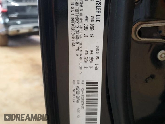 2008 Dodge Caliber SXT with VIN 1B3HB48CX8D665433, listed as a Copart auction lot 47119435 with 206,027 mi miles and Salvage Title. Bid and sale history available at DreamBid. Image 12.