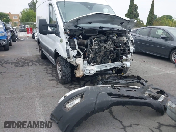 2023 Ford Transit Cargo with VIN 1FTBR1C86PKA02758, listed as a IAAI auction lot 42465866 with 33,095 mi miles and . Bid and sale history available at DreamBid. Image 18.