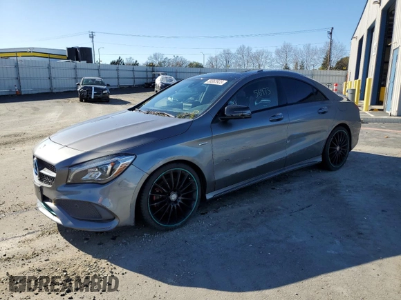 2017 Mercedes-Benz CLA with VIN WDDSJ4EB7HN440955, listed as a Copart auction lot 38363923 with 56,973 mi miles. Bid and sale history available at carsss.com. Image 1.
