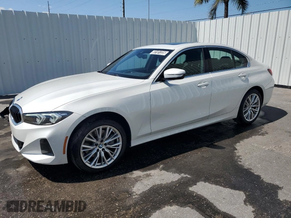 2024 BMW 3 Series 330i xDrive with VIN 3MW89FF03R8E49109, listed as a Copart auction lot 53101335 with 22,513 mi miles and Clean Title. Bid and sale history available at carsss.com. Image 1.